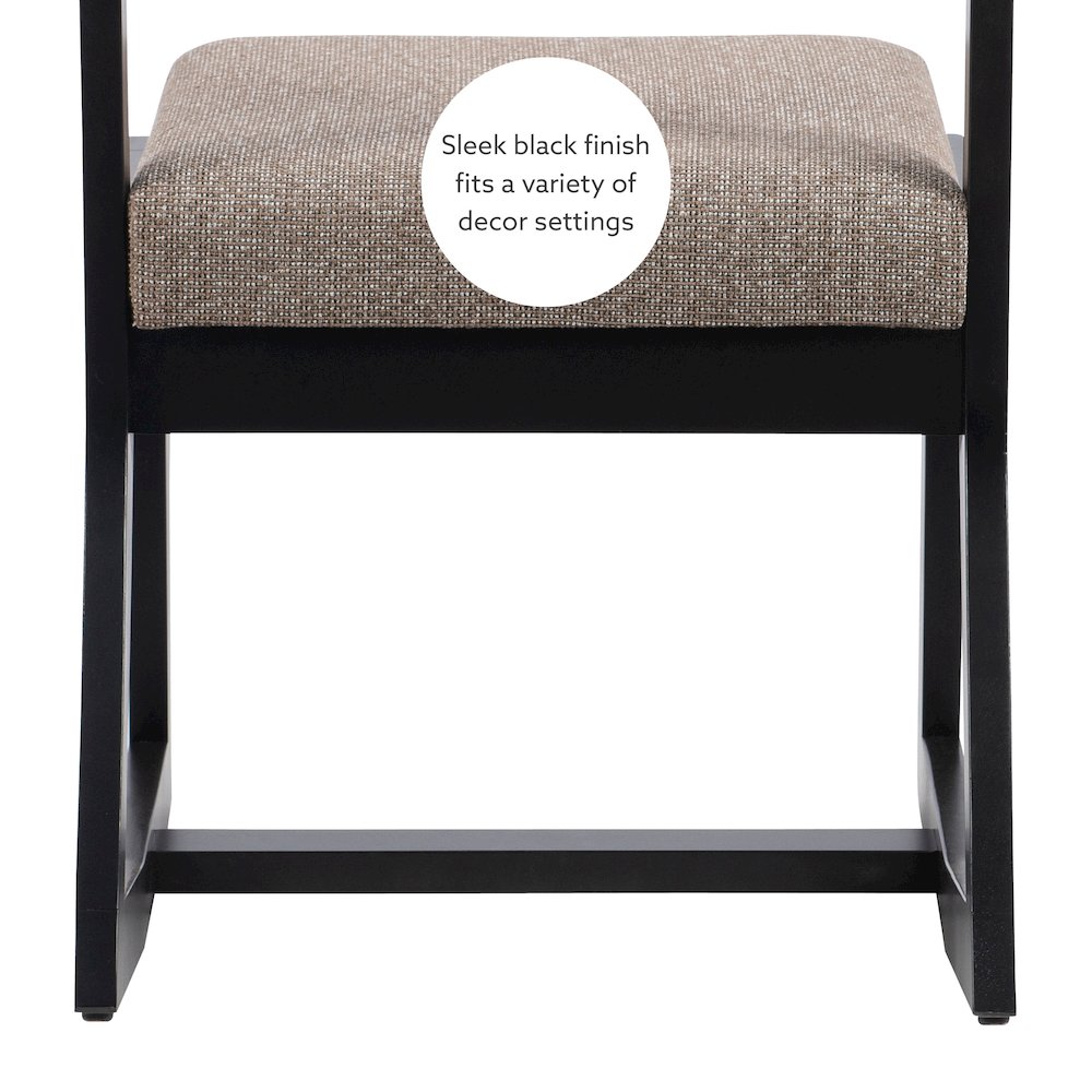 Callum 2 Position Sled Base Chair Black Stone