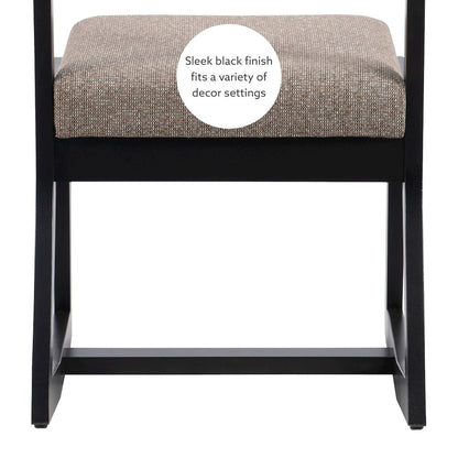 Callum 2 Position Sled Base Chair Black Stone