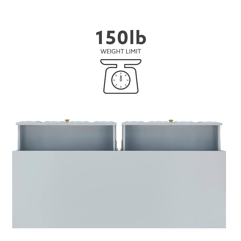Six Drawer Geo Texture Dresser Grey