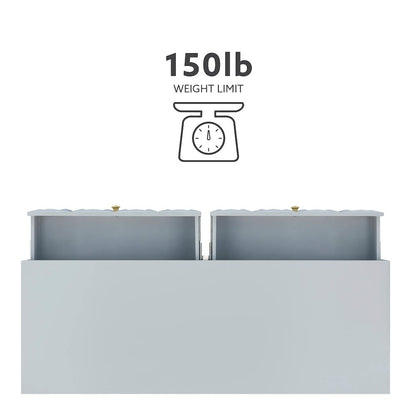 Six Drawer Geo Texture Dresser Grey