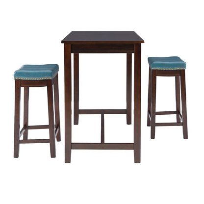 Claridge 3Pc Counter Set Brown Blue