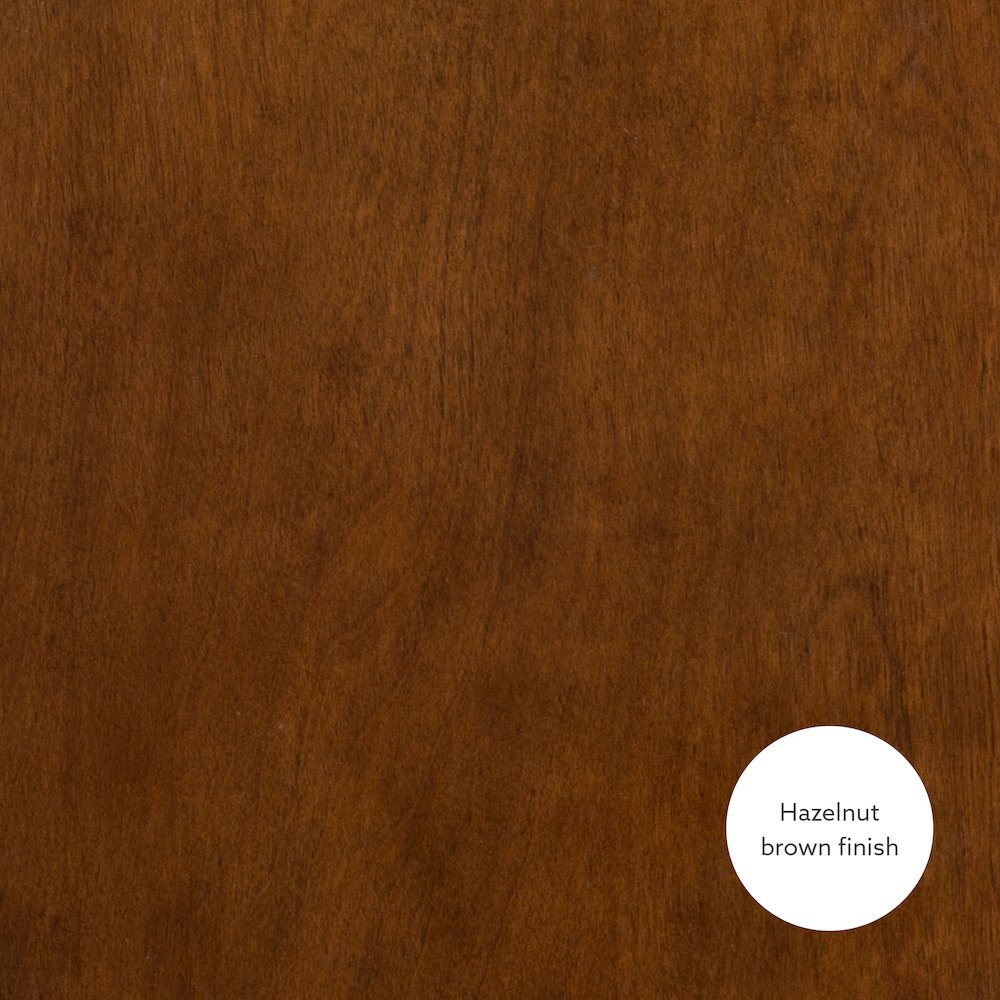 Hazelnut Round Table with shelf