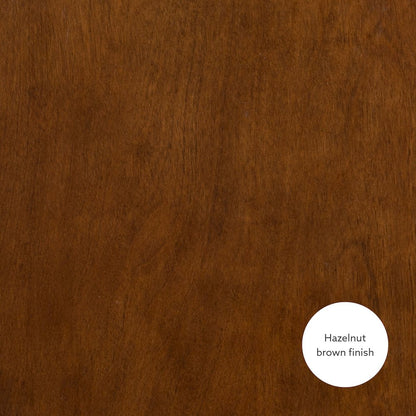 Hazelnut Round Table with shelf