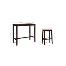 Claridge 3Pc Bar Set Walnut Linen