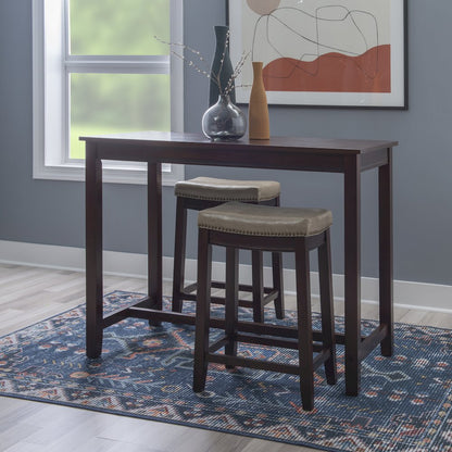 Claridge 3Pc Counter Set Brown Beige