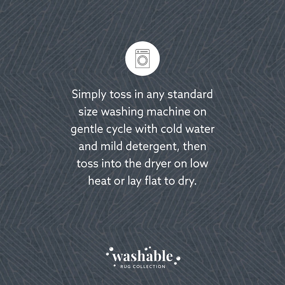 Washable Fuller Grey/Ivory 5x7, Rug