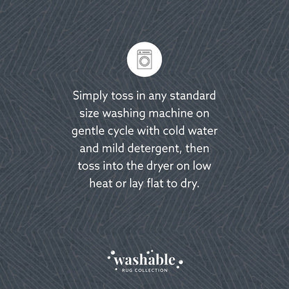 Washable Fuller Grey/Ivory 5x7, Rug