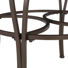Heavy-Duty Steel Bar Stool with Scroll Back, Big and Tall Design, Brown
