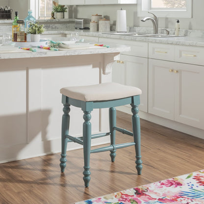 Marino Blue Backless Counter Stool