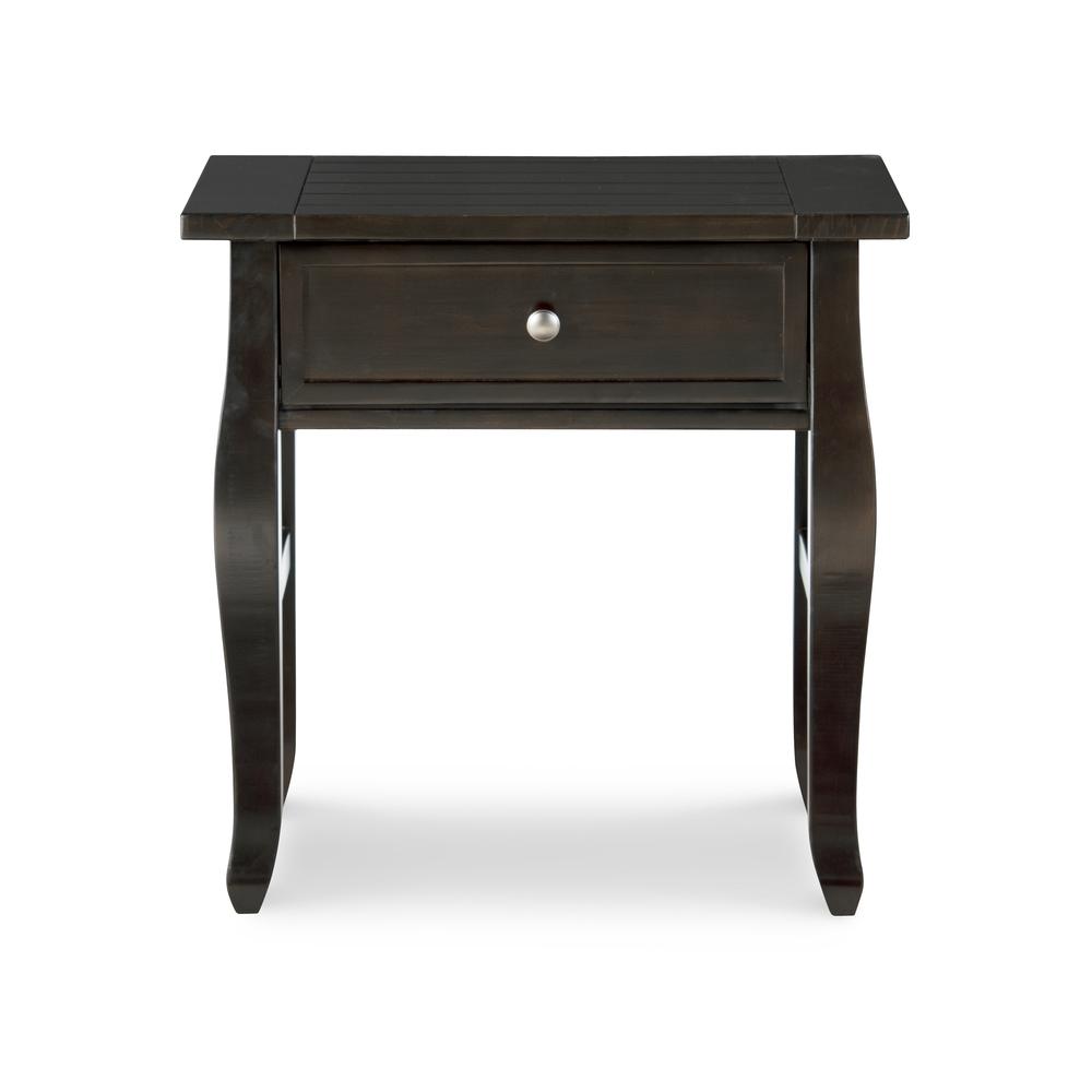 Rio Grande One-Drawer End Table, Espresso