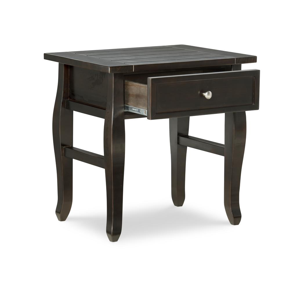 Rio Grande One-Drawer End Table, Espresso