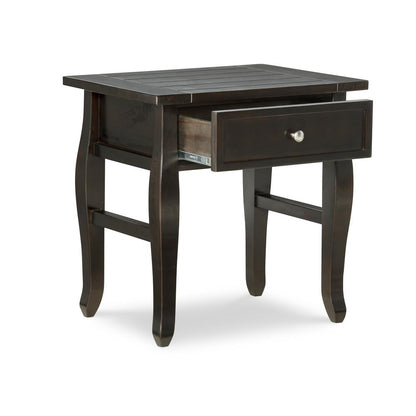 Rio Grande One-Drawer End Table, Espresso