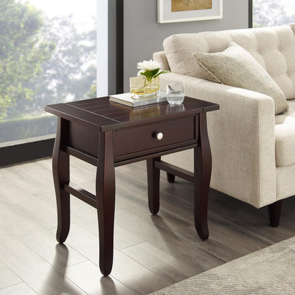 Rio Grande One-Drawer End Table, Espresso