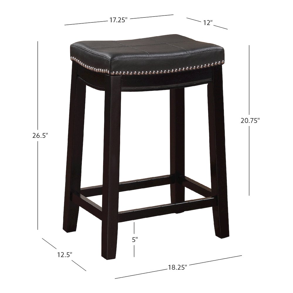 Claridge 2 Pk Black Counter Stool