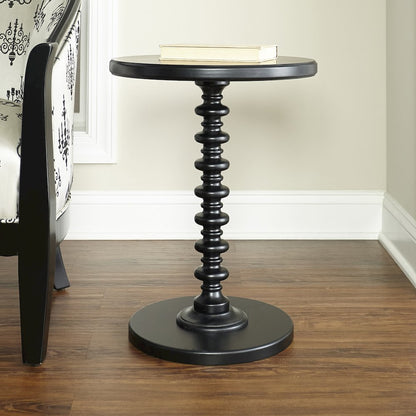Black Round Spindle Table