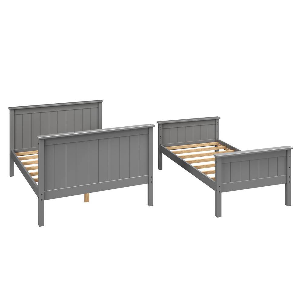 Leah Twin Over Full Bunk Bed Gray