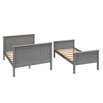 Leah Twin Over Full Bunk Bed Gray