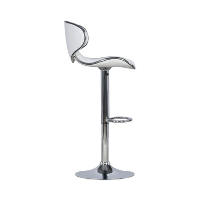 White Adjustable Barstool