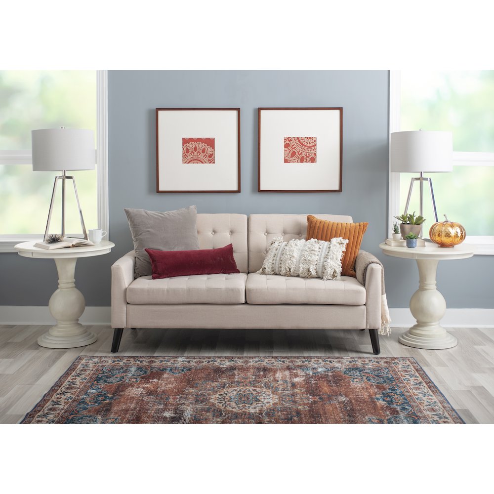 Adeline Round Accent Table Cream