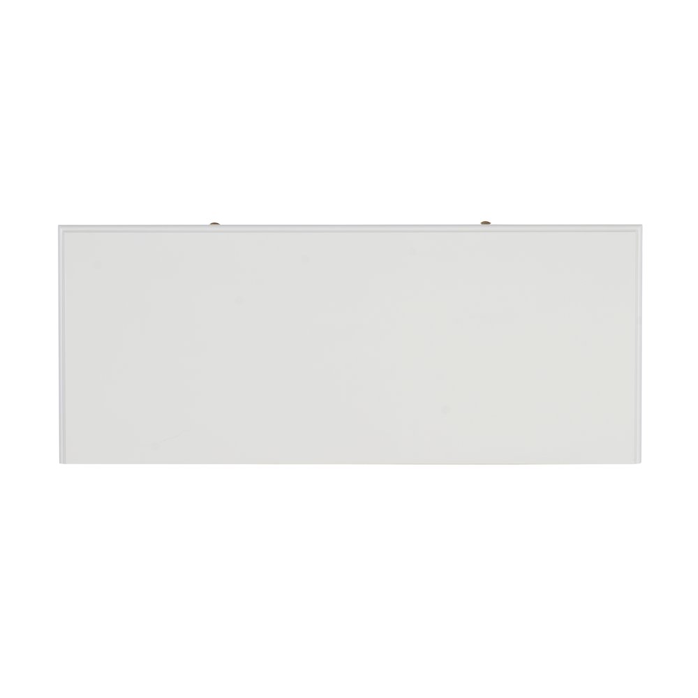 Two-Drawer Campaign Desk, White