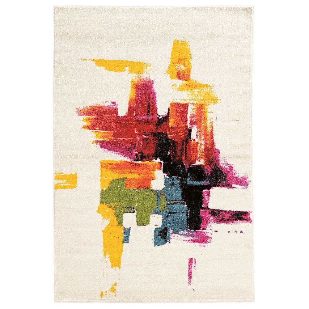 Masters BrushStroke Ivory & Multi 8x10.3, Rug