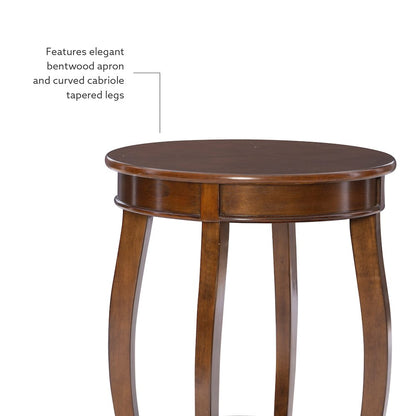 Hazelnut Round Table with shelf