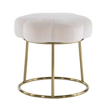 Seraphina Accent Vanity Stool, White