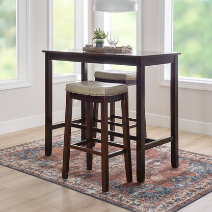Claridge 3Pc Bar Set Brown Beige