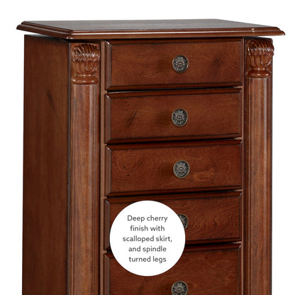Deep Cherry Jewelry Armoire