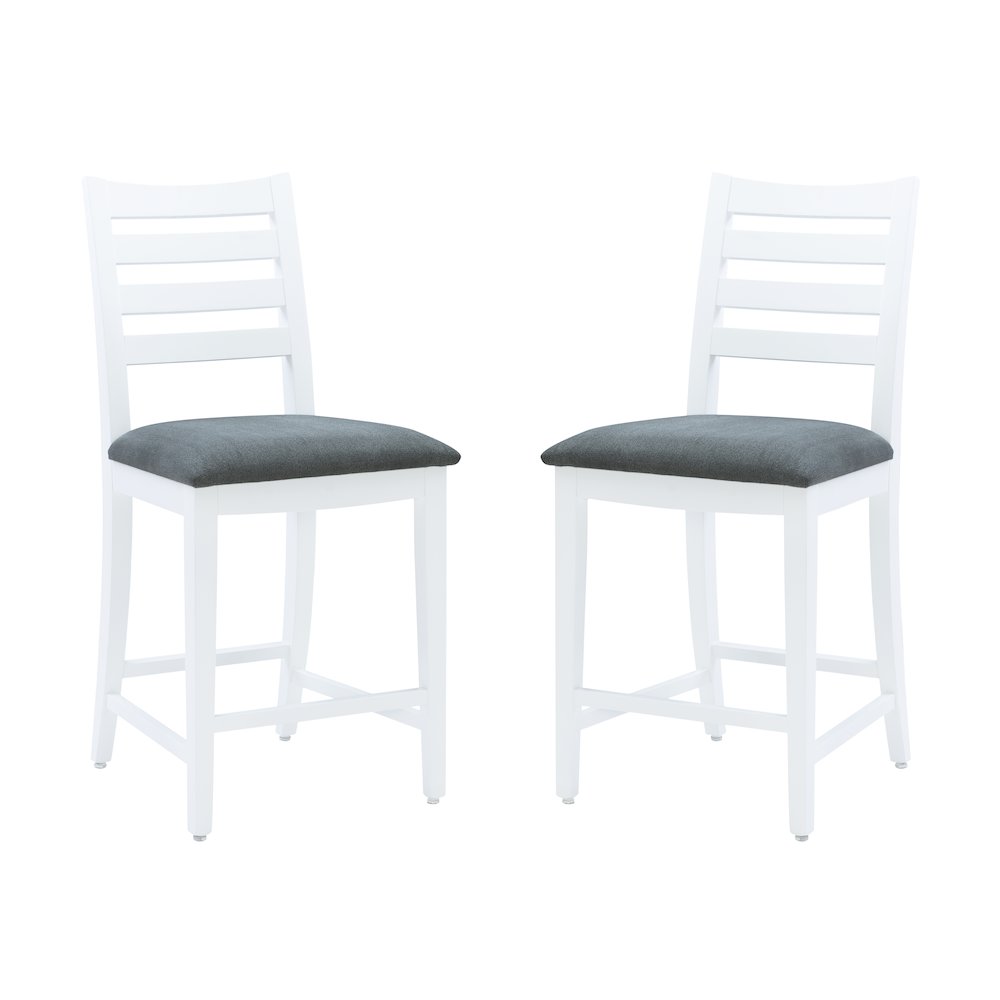 Flynn White Counter Stool Uph Seat