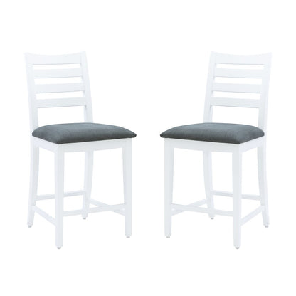 Flynn White Counter Stool Uph Seat
