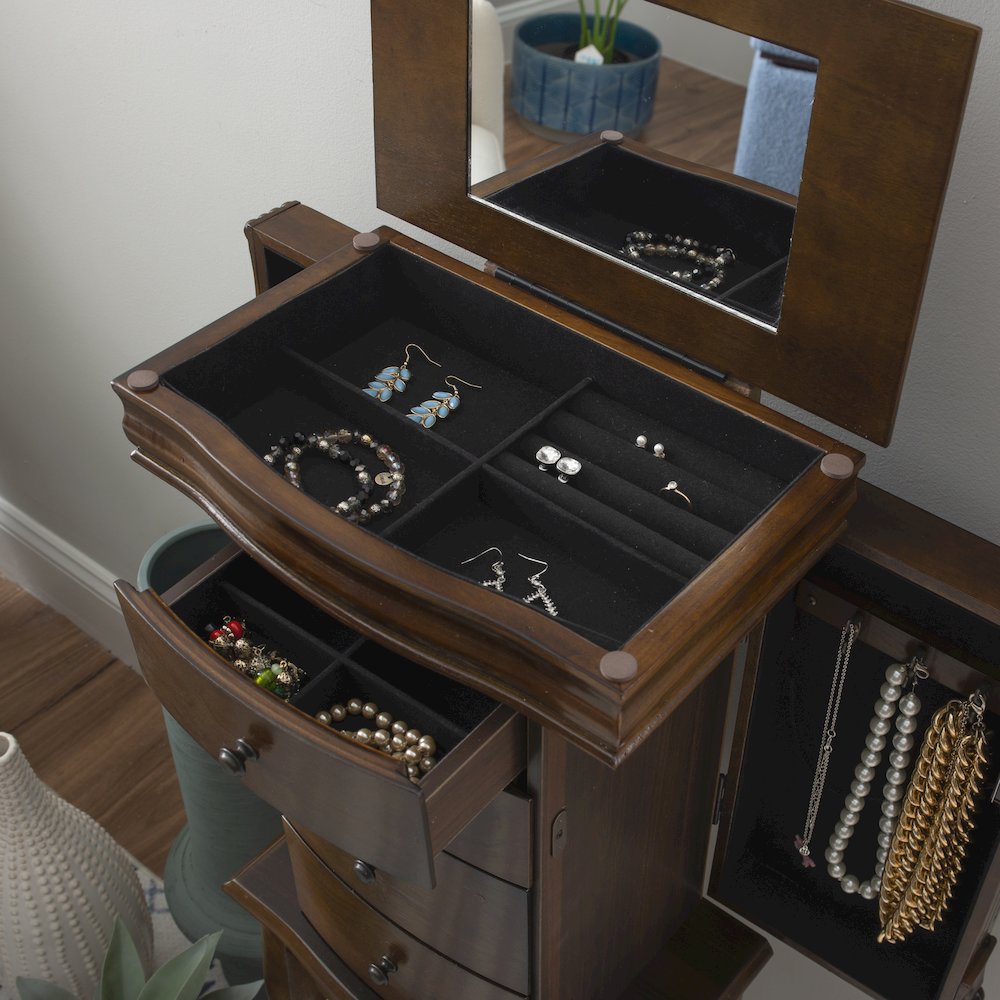 Louis Philippe Walnut Jewelry Armoire