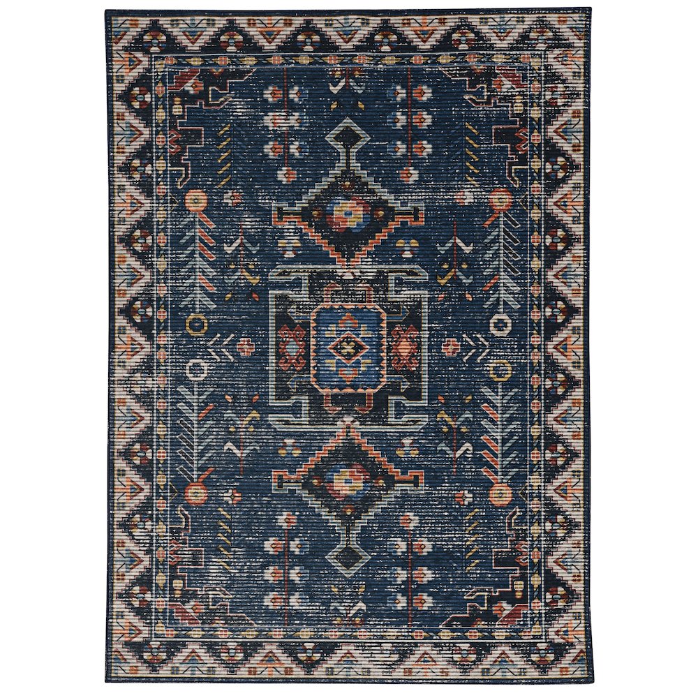 Washable Larson Navy/Ivory 2x3, Rug