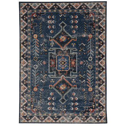 Washable Larson Navy/Ivory 2x3, Rug