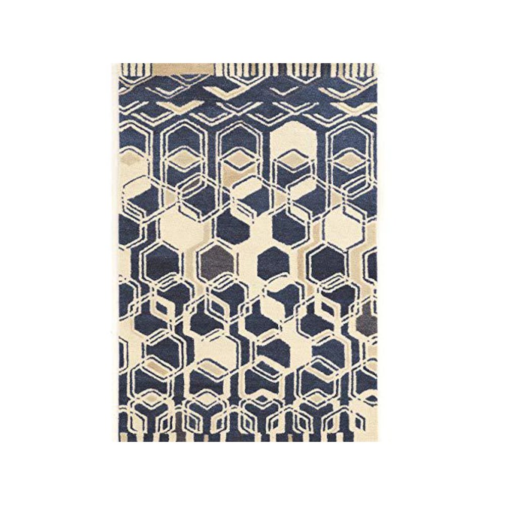Aspire Wool Impose Ivory & Navy 2x3, Rug