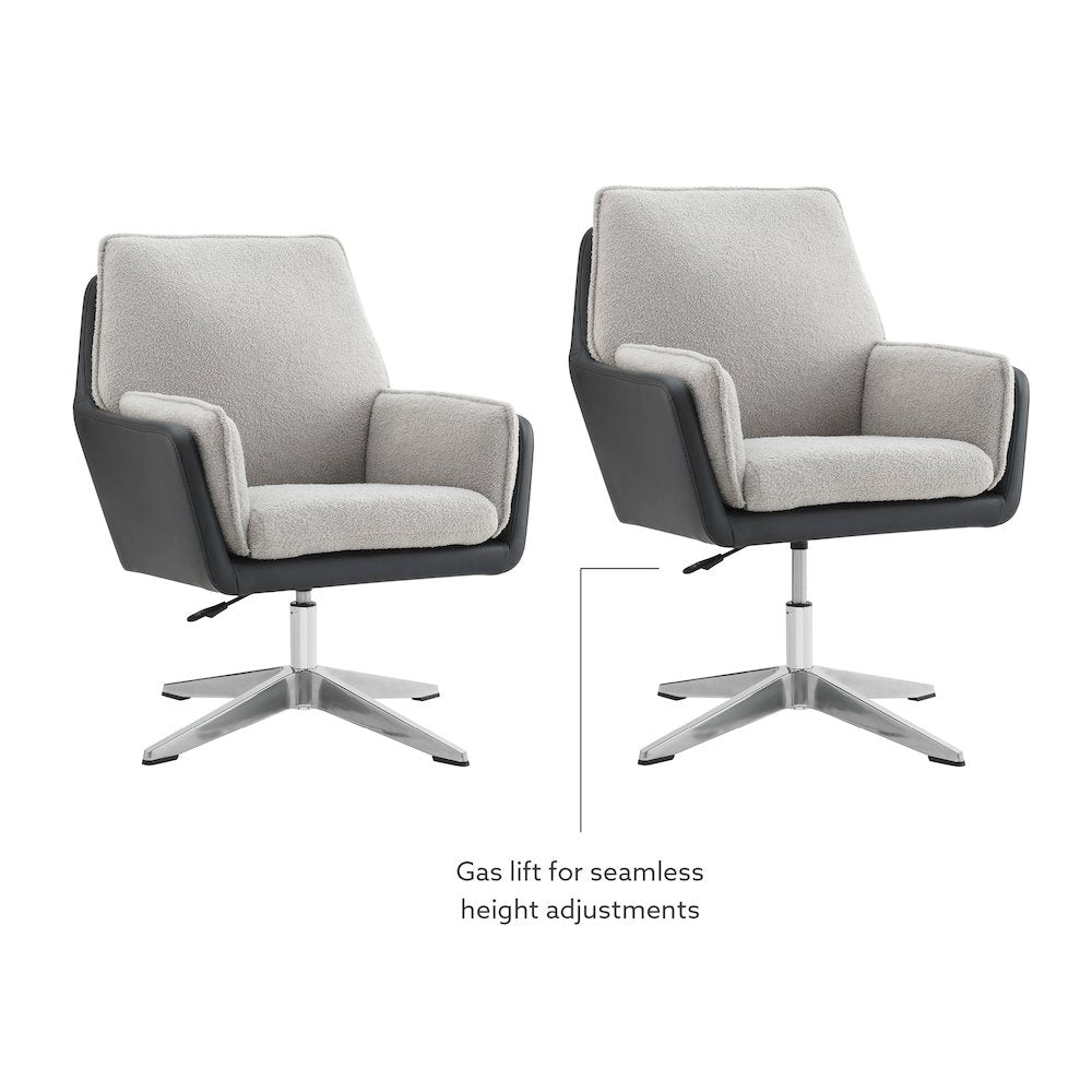 Marion Swivel Chair Black Grey