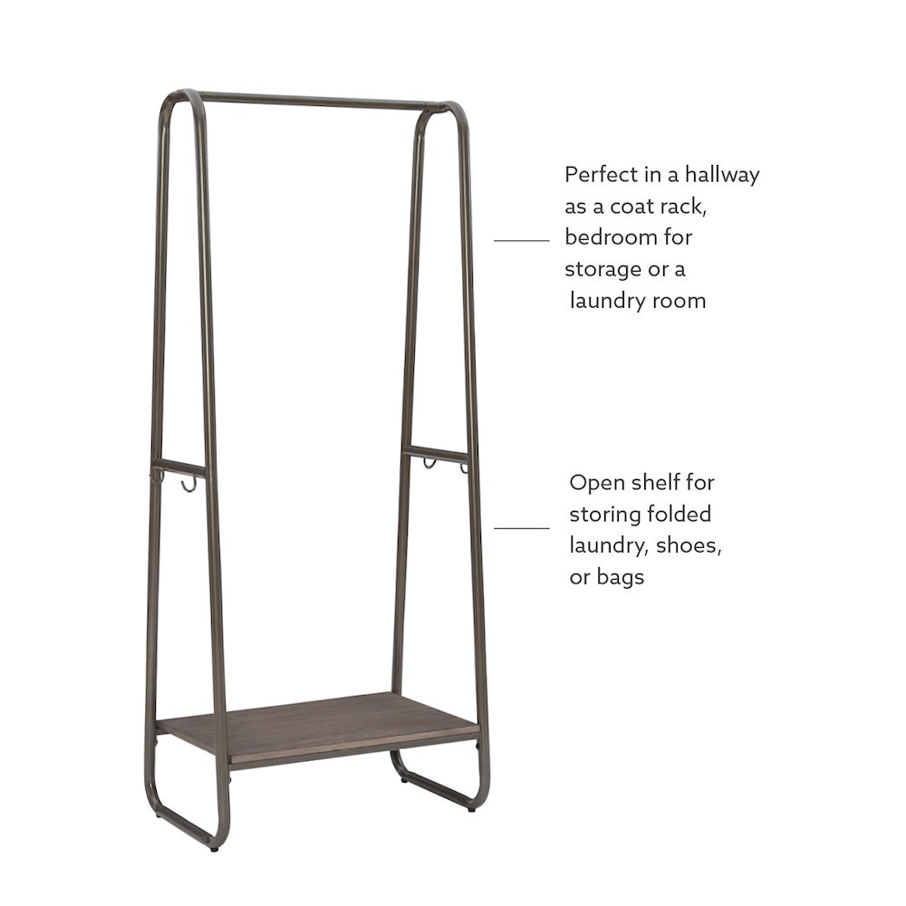 Bywood Clothing Rack Tall Pewter