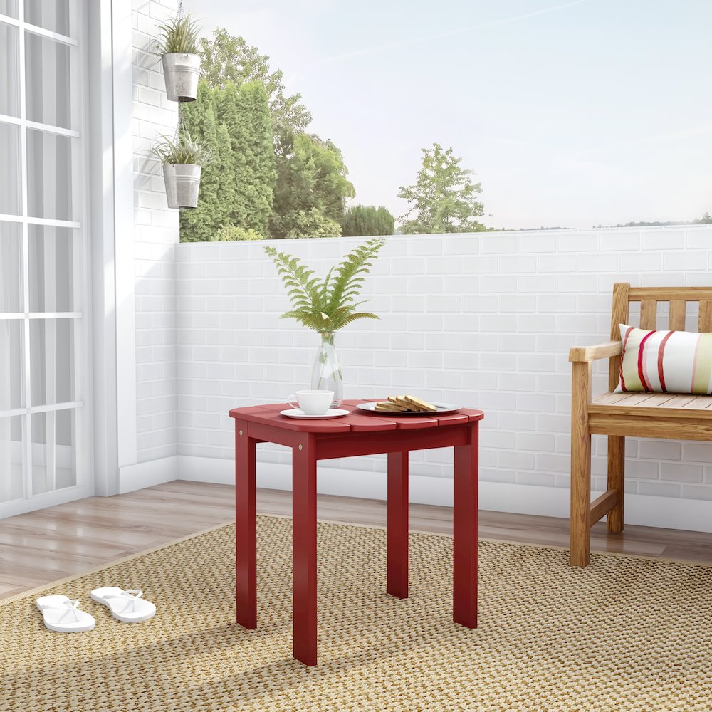 Red Adirondack End Table