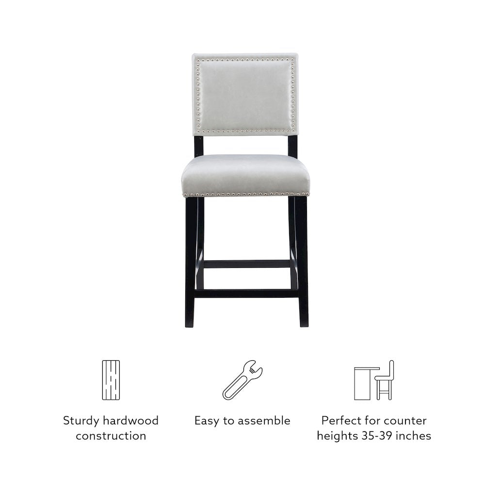 Brook Dove Gray Counter Stool