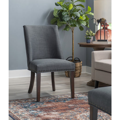 Adler Dining Chair Espresso Grey Set of Two