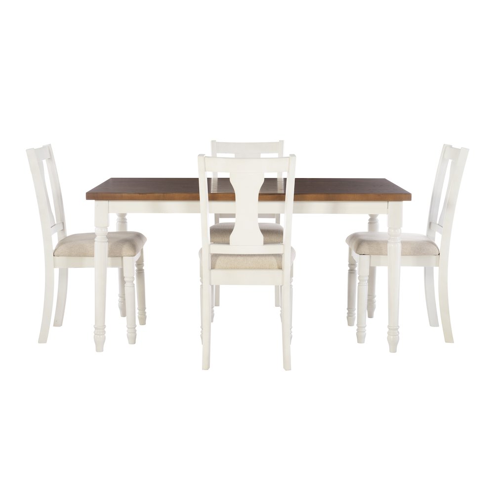 Willow Brown/White 5 Piece Set