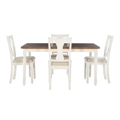 Willow Brown/White 5 Piece Set