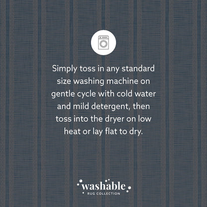 Washable Wallen Ivory/Blue 5x7, Rug