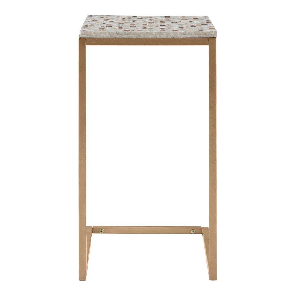Priscille Capiz Fish Mosaic Accent C Table