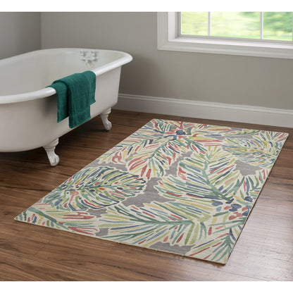 Outdoor Washable Tampa Grey & Green 3' X 5', Rug