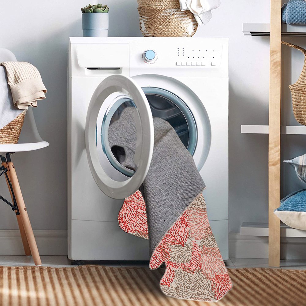 Washable Haylee Ivory/Coral 5x7, Rug