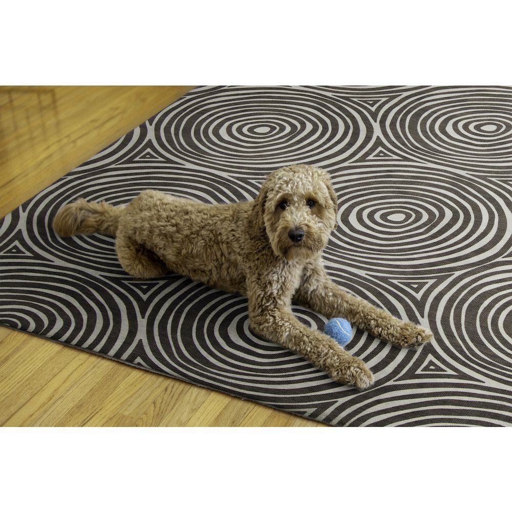 Outdoor Washable Ocoee Ivory & Brown 5' X7', Rug