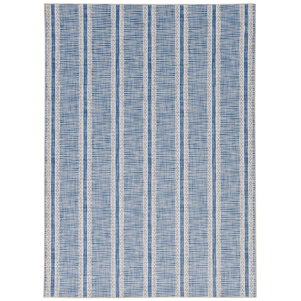 Washable Wallen Ivory/Blue 5x7, Rug