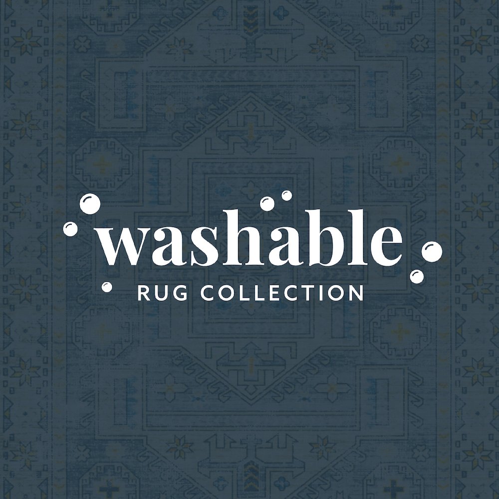 Washable Parson Grey/Beige 2x3, Rug