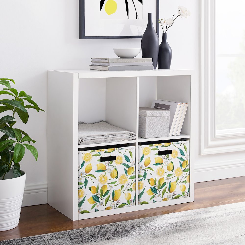 Galli 4 Cubby Storage Cabinet White